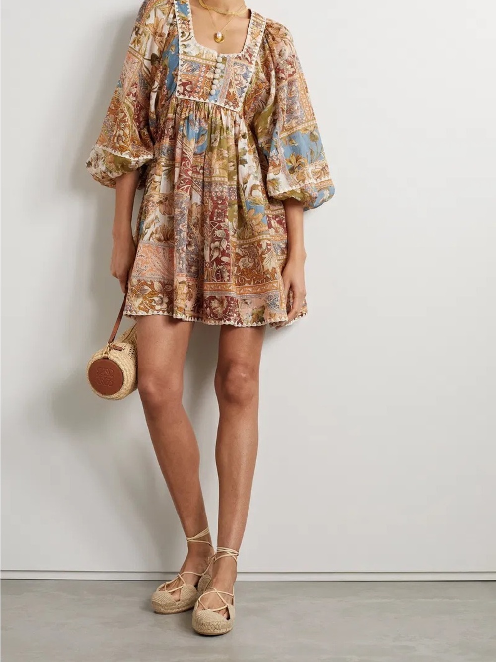 Zimmermann Chintz Ramie Mini Dress